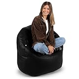 Big Joe Milano Beanbag Chair with Vibe Black Montana Leather