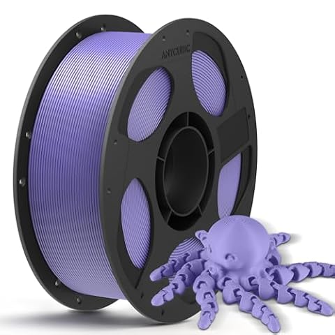 ANYCUBIC PLA+ 3D Printer Filament 1.75mm, High Toughness 3D Printing Filament, Dimensional Accuracy +/- 0.02mm, Print with Most FDM 3D Printers, 1KG Reusable Spool, Interstellar Violet
