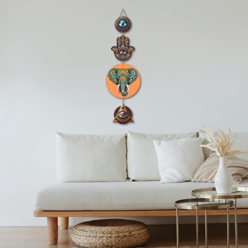 Image of CAPIO ART Welcome Wooden Quote Wall Hanging Decoration Items for Home Decor | Mdf Art for Living Room & Bedroom | Decorative Item for Office & House | Gifts Modern Wood Hanger - Elephant-3