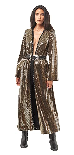 Seta Apparel Women s Ross Sequin Tunic, Gold, X-Large