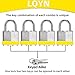Padlocks with Same Key, LQYN 24 Pcs Laminated Keyed Padlock (1-9/16