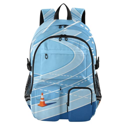 Mochila de viaje para laptop azul grande que alivia el peso en el trabajo