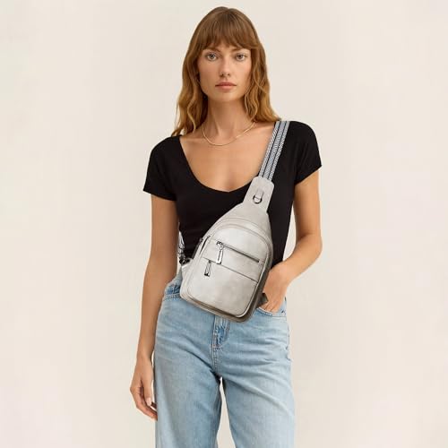 7L Sling Bag for Women Crossbody Bag Sling Purse Fanny Packs Vegan Leather Chest Bag Trendy Handbag Travel Anti Theft2