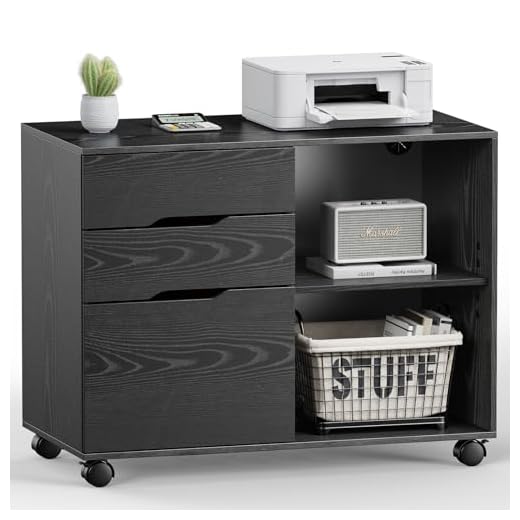 DUMOS 3-Drawer Rolling File Cabinet
