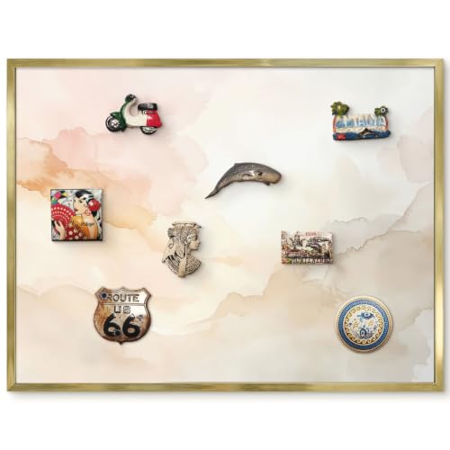 Tablón de anuncios decorativo Pace pastello de cocina con marco dorado