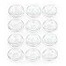 Hosley Set of 12 Clear Glass Pillar Plates - 4" Diameter. Ideal or Use for Weddings, Parties, Spa, Pillar or Votive Candle Garden W1