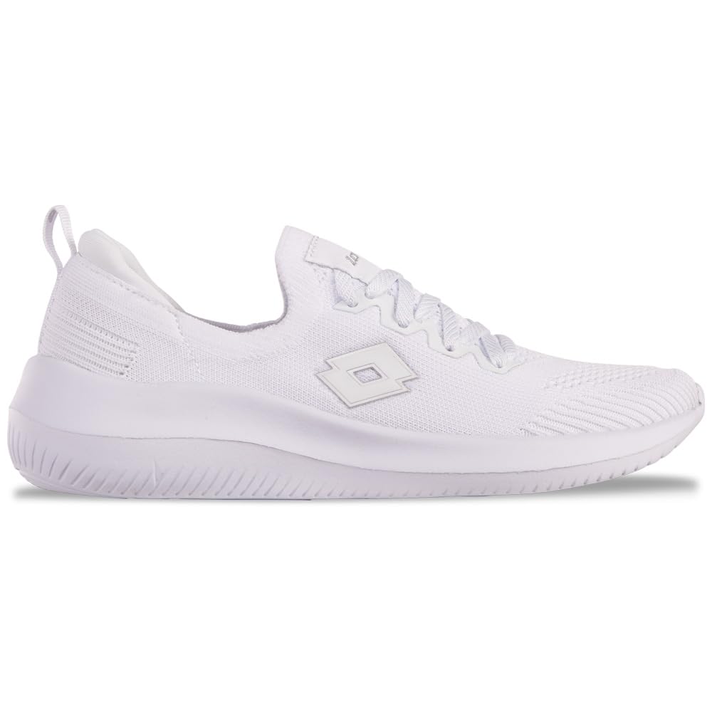 Lotto Declare Unisex Trainers, White/Silver, 42 EU, White Silver, 8 UK