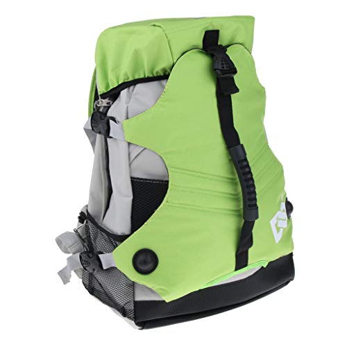 perfeclan Mochila de Doble Hombro Sostenedor de Patines Mochila Deportiva Bolso Portátil Gran Capacidad - Verde