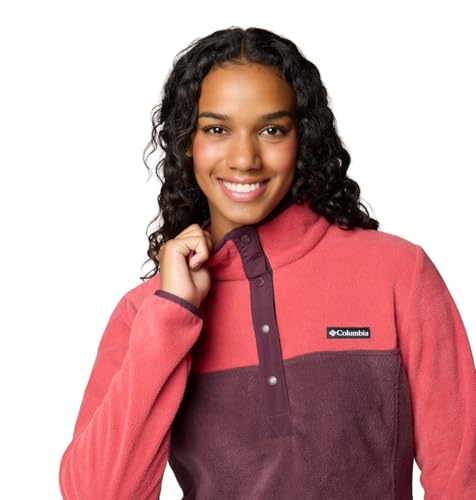 Image of Columbia Womens Benton Springs Half Snap II Pull Over Fleece Jacket, Dark Stone /Canoe /Vintage Blue, 3X