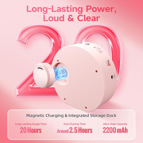 Moman Wireless Voice Amplifier with Lavalier Mic, 20H Battery 164ft Range Sensitive Pickup Noise Reduction PA System Bluetooth Portable Magnetic Charging Dock, Amplifier for Teacher Yoga Tour, Pink by Moman - Image 5