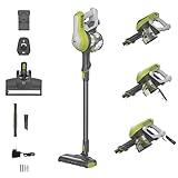 LIEFERUMFANG: Hoover HF1 HOME HF110H, kabelloser Staubsauger mit herausnehmbarem Akku, motorisierter LED-Bodendüse, Möbelpinsel & Fugendüse integriert, Wandhalterung, Maße: 112 x 26 x 23,4 cm, Gewicht: 2,5 kg