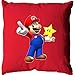 Housse DE Coussin Rouge Suedine Sublimation Coton , Mario NV , Made in France, Marque O S I R I S