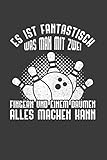 Es ist fantastisch was man mit zwei Fingern und einem Daumen alles machen kann: Liniertes DinA 5 Notizbuch für Bowling-Fans Bowler und Kegeln als Hobby haben Notizheft