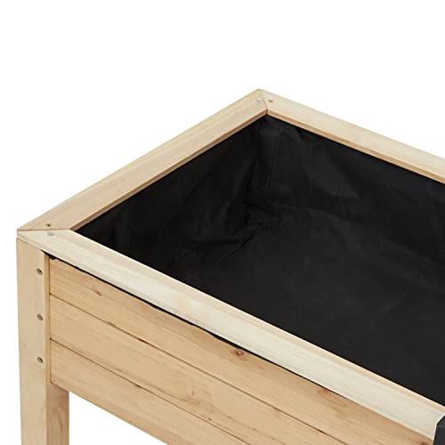 Kintness Raised Garden Bed On Wheels Wooden Elevated Wood Planter Box Stand With Storage Shelf For Backyard #TOP6
