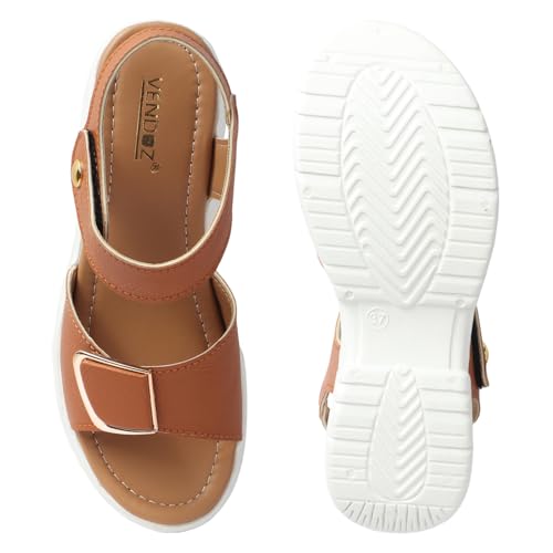 Image of LENSBURY Women Stylish Slippers Wedges I Flat Slip on Sandals I Stylish and Casual for Everyday use I Comfortable & Lightweight for Girls & Ladies LJOJO56
