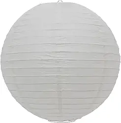 Luminária Japonesa Lanterna Decoração Oriental Pendente Papel 60 cm Branca