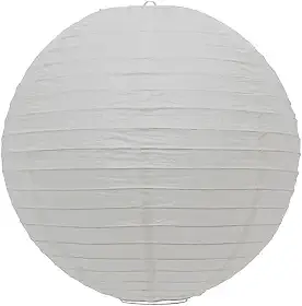 Luminária Japonesa Lanterna Decoração Oriental Pendente Papel 60 cm Branca