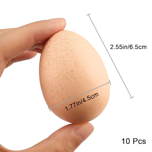 Lorigun 10pcs Artificial Egg Fake Food Faux Kitchen Decor Theater Prop - Thumbnail 2