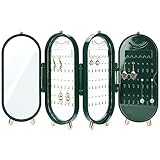 【Plegable y de Gran Capacidad】Gran capacidad con 4 paneles plegables para colgar y mostrar collares y pulseras. Este organizador de aretes tiene 153 agujeros bien espaciados para 77 pares de uñas y aretes largos, 21 muescas para collares y 3 muescas largas en forma de U para collares largos.