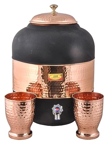 Recipiente de cobre contra el agua tibia de plástico con vasos para casa 2