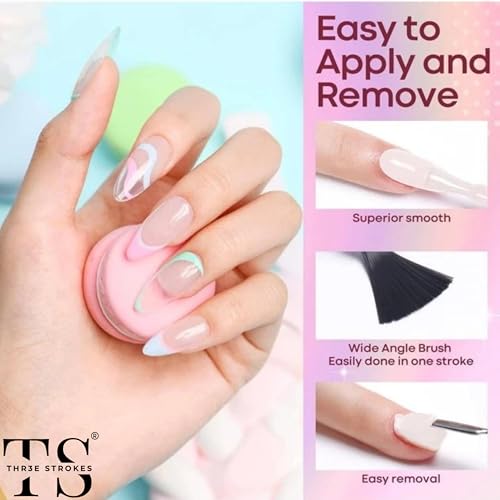 Image of THR3E STROKES Gel Nail Polish Set Gel Polish Orange Hot Pink Blue Yellow Green Purple Vibrant Spring Summer Gel Polish 7ML (UV /LED LIGHT REQUIRED) (VENICE PASTELS (VP22), 7.5ML)