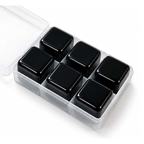 Paslanmaz Çelik Viski Taşı 6'lı Set - 9,5x6,2 cm
