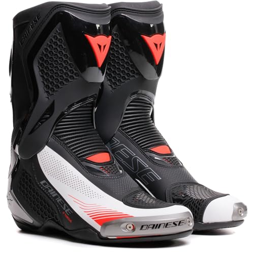 Torque 4 Air Boots Black/White/Red-Fluorescent Size 44 by Dainese