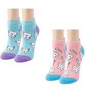 Zmart Funny Ankle Socks for Women Corgi Llama Rooster Socks, Novelty Bee Teeth Corgi Llama Cow Ch...