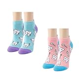 Zmart Dental Socks For Women Tooth Socks Teeth Socks Dentist Socks, Teeth Gifts Dental Assistant Appreciation Gifts Dentist Gifts Tooth Gifts Dental Hygiene Gifts
