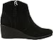 Crocs Women's Leigh Suede Wedge Boot, Black, 8 M US