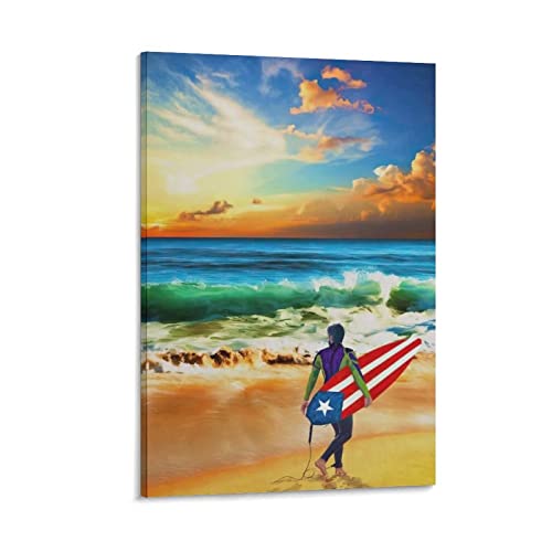 Posters Beautiful Scenery Of Puerto Rico Coastal Landscape Poster Surfing Poster - 副本 Canvas Wall Art Prints For Wall Decor Room Decor Bedroom Decor Gifts 24X36Inch(60X90Cm) Frame-Style #TOP24