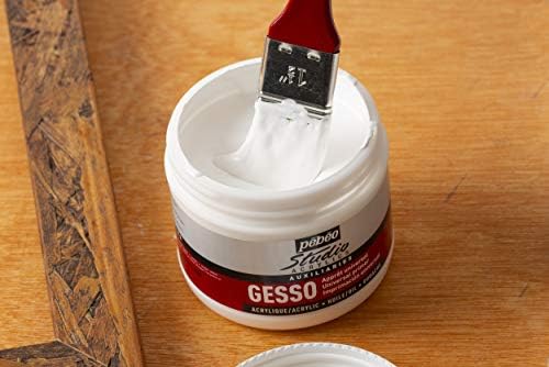 PEBEO 524122 Studio Acrylics 1 Litre Gesso, White, 1 l (Pack of 1)