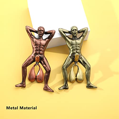 Eygrang Door Knocker Men Satyr Creative Door Ring Hanging Doorbell Pendant, Funny Balls Door Knocking Ornaments Vintage Roman Style Home Decoration Hardware Accessories For Door Wall #TOP4