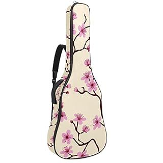 Étui de protection rembourré pour guitare acoustique classique Motif fleurs de pêche Rose, Multicolore 01., 42.9×16.9×4… - Les Beatles, Paul McCartney, John Lennon, RIngo Starr, George Harrison