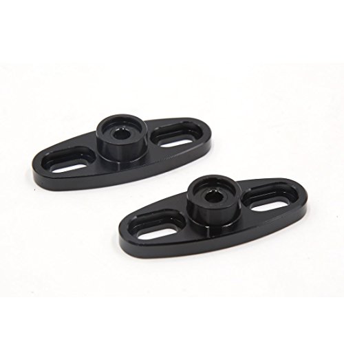 uxcell 2pcs Black CNC Aluminum Alloy Motorcycle Rearview Mirror Fairing Adapter Holder
