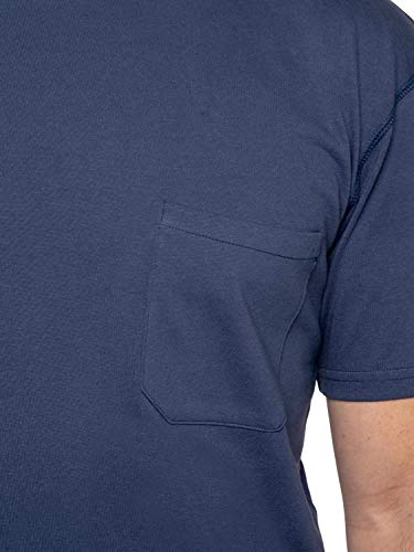 Men's Upf 30+ Dri-Balance Short Sleeve Pocket T-Shirt, Clothing For Bug And Tick Protection (As1, Alpha, X_L, Regular, Regular, Navy) #TOP3