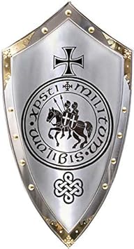 Medieval Templar Armor Shield Solid Steel 36 inches Shield