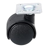 Large load capacity. 4pcs/set Black Swivel Plate Caster 30mm Nylon Wheel Chair Table Castor Replacement Hardware Casters For Industrial Furniture