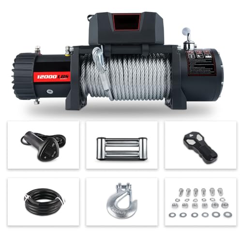 Winche Eléctrico de Recuperación 12000 lb 12V con Control Remoto miniatura 5