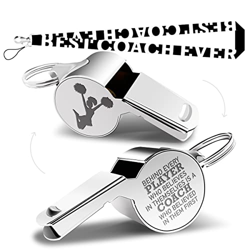 Silbato de acero inoxidable con cordón para entrenador