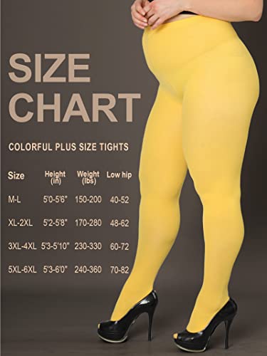 Image of HONENNA Queen Plus Size Tights Semi Opaque Control Top High Waist Stockings Nylons Pantyhose for Women 1X 2X 3X 4X 5X 6X