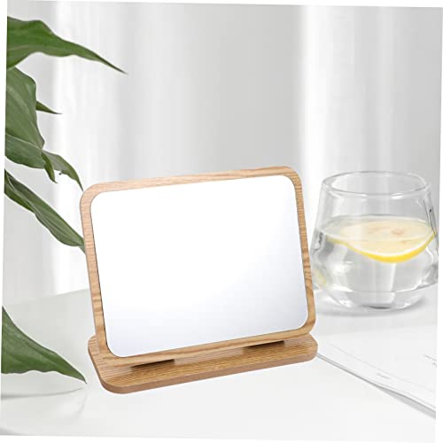 Miroir de table PACKOVE pliable en bois pour maquillage sans reflets - 5