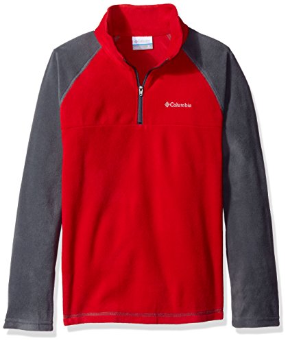 Columbia Big Boys Glacial Half Zip, Mountain Red/Graphite, Medium
