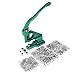 AYNEFY Œillet Punch Machine à œillets, couteau manuel pour rivets Hand Press Grommet Machine avec 3 Matrices et 1500 œillets, 6 mm/10 mm/12 mm
