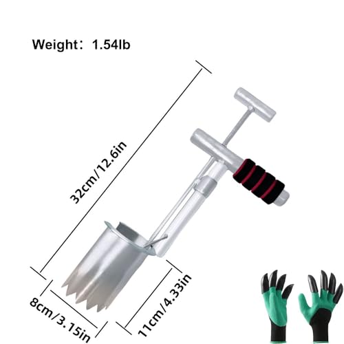 Garden Bulb Planter Tool - Plant and Fruit Tree Seedling Transplanter, Tulip Bulb Planter Tool, Seed Planter for Vegetable, Tree, Flower, Perfect Gardening Gifts for Women & Gardening Enthusiasts