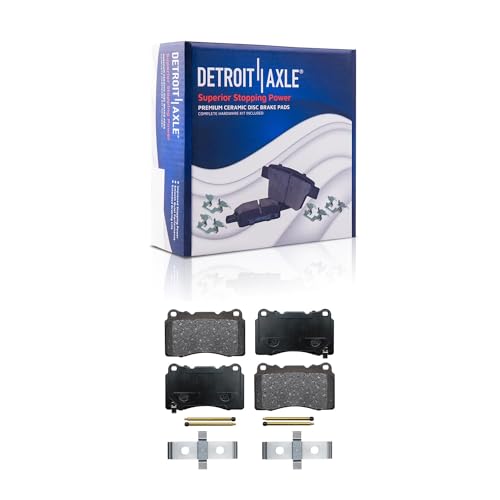 Image of Detroit Axle - Front Brake Kit for 2021-2024 Chevrolet Camaro, Drilled and Slotted Disc Brake Rotors Ceramic Brakes Pads 2022 2023 Replacement : 13.58 inch inch Rotor