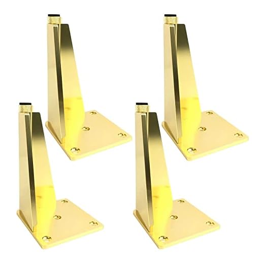 Möbelben Guld, moderna metallmöbler fötter, skåpsben, bordsben, DIY-ersättningsben, soffa, skrivbord, tv-skåpsstödben, svarta, 4 delar, guld-15 cm/5.9in