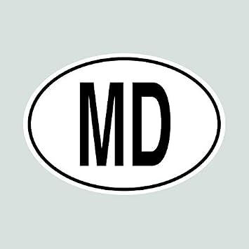 المغناطيس MD مولدوفا رمز البلد البيضاوي المغناطيسي سيارة الفينيل المغناطيسي ملصق الوفير