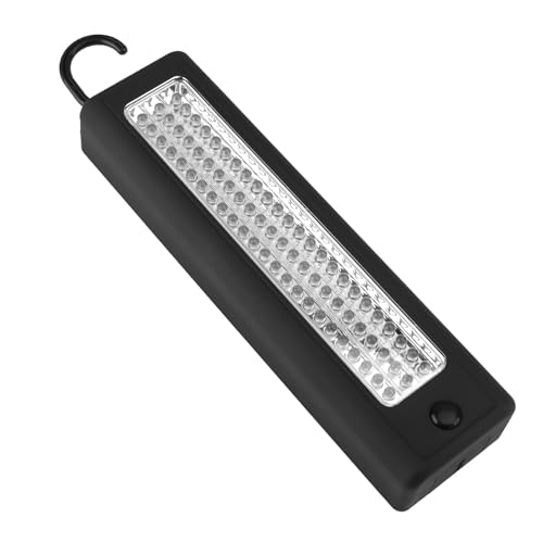 72 LED Ultra Bright Work Light Magnetic Light with Hanging Hook Portable Battery Operated LED Inspection Lamp Torches for Fishing Shed Camping DIY Household Workshop Lighting (Battery Not Included)