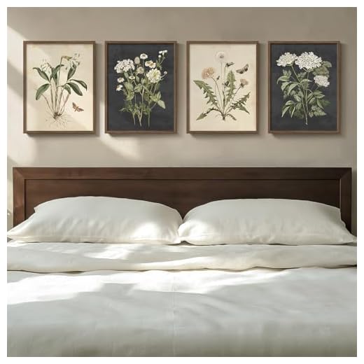 Rustic Floral Botanical Wall Art Set